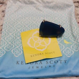 Vintage Kendra Scott Tela Navy Blue Statement Ring